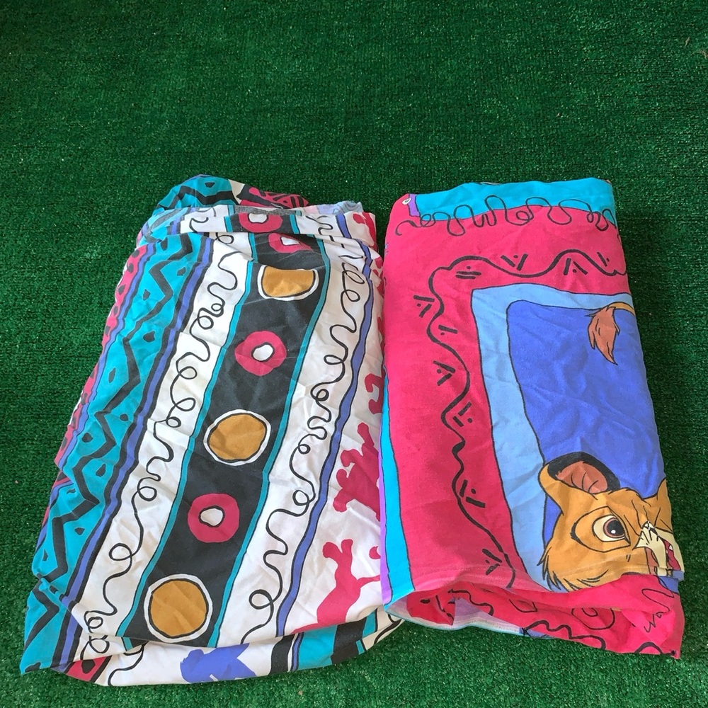 Vintage lion king twin fitted and sheet set